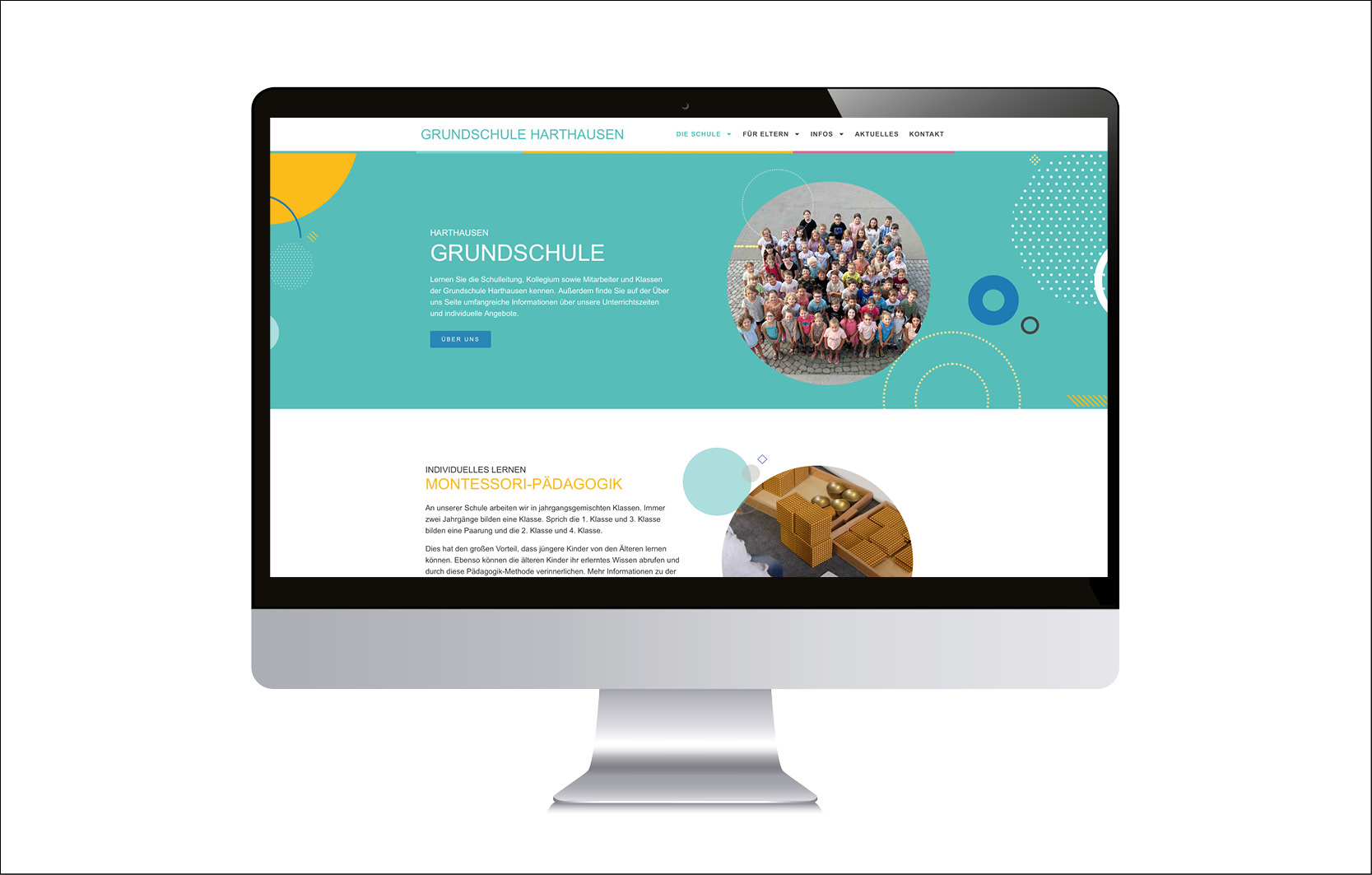 Grundschule Harthausen Website Webdesign Titelbild